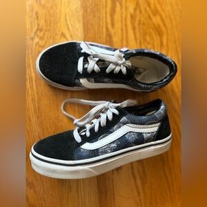 Vans Kids Black and White Sneakers